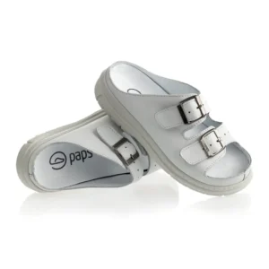 Obuwie medyczne Paps Medic z zapięciem na 2 paski - białe